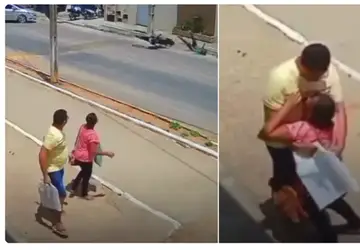 Mulher entra em choque e desmaia ao presenciar acidente de motociclista