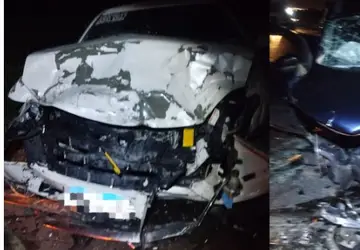 CAMPO DO BRITO/SE, Colisão frontal entre veículos com quatro pessoas gravemente feridas