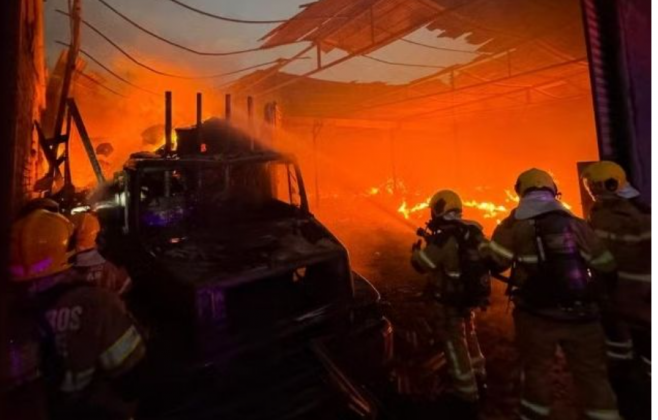 SOCORRO/SE, Incêndio destrói fábrica de papelão no município 